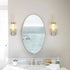 Modern Brushed Nickel Wall Light Fixture with Cylinder Clear Glass Shade Set of 2